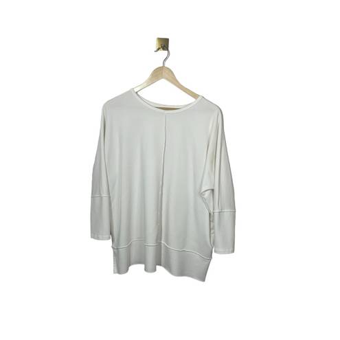 Spanx  Perfect-Length Dolman Sweatshirt in Powder White Size L