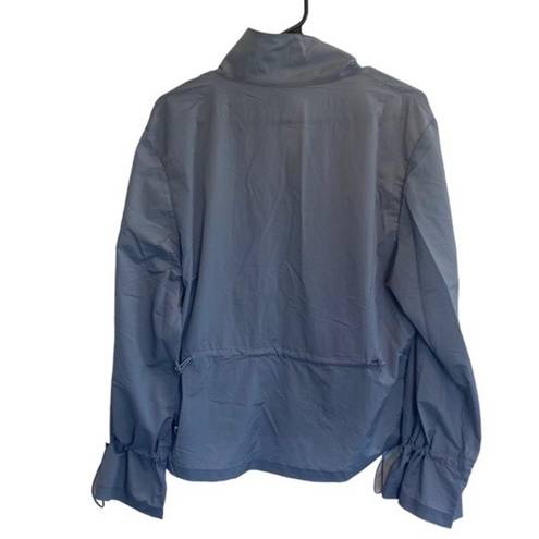 Zyia  Active Gray Drawstrings Windbreaker