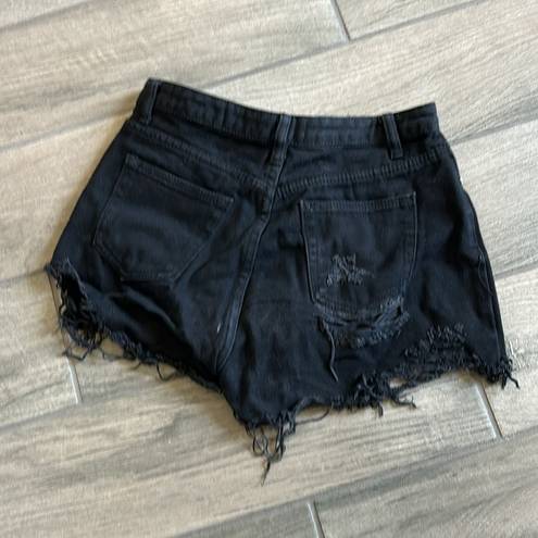 Missguided Misguided black jean shorts