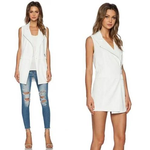 1. State White Zip Off Sleeveless Vest M