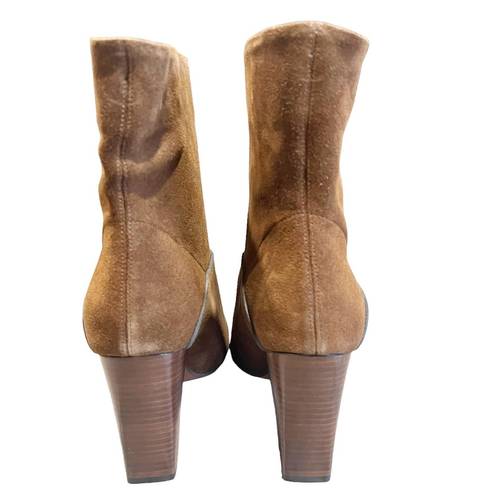 Polo  by Ralph Lauren Brindley Suede Ankle Boot Heel Booties Tan Size 9B