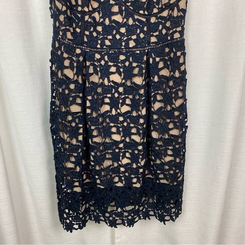 City Chic  Navy Blue So Fancy Crochet Lace Dress Sz.XS/14W