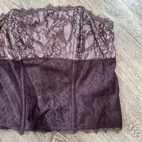 DKNY Purple Lace Corset Top