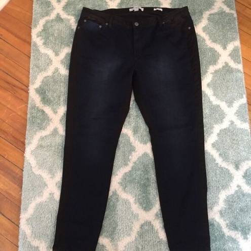 Kenneth Cole  Plus size indigo/ Black 2 tone Jeans