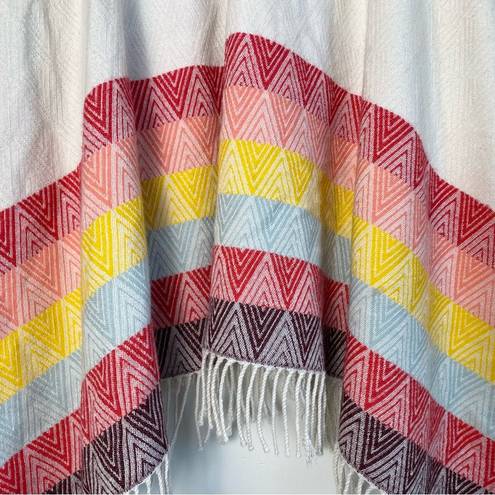 American Eagle  AE Shawl Poncho Southwestern Multicolor OS One Size Fringe Soft