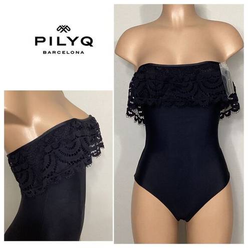 PilyQ New.  black lace one piece