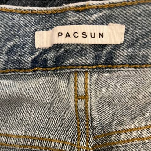 PacSun Button Fly Ultra High Rise Slim Size 24 Ladies Denim Blue Jeans