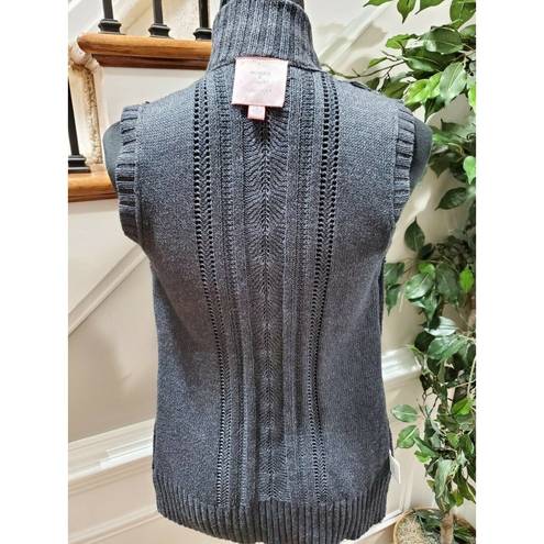 Romeo + Juliet Couture Romeo & Juliet Women Black Faux Fur Sleeveless Full Zip Casual Vest Size S