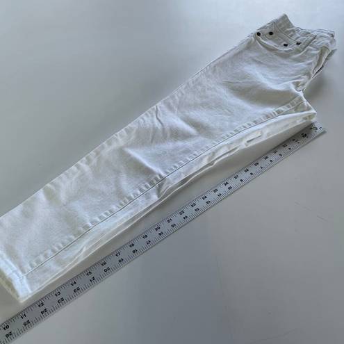 Max Studio  Jeans Womens 2 White Denim Skinny Mid Rise 5 Pocket Cotton Spandex