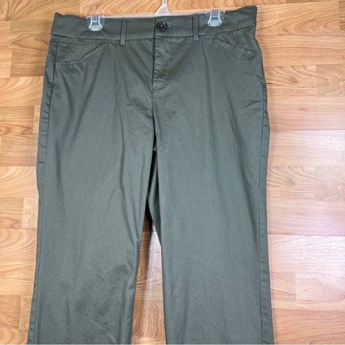 Krass&co Khakis &  Quality Apparel Flexible Waist Size 10 Army Green  w/Pockets