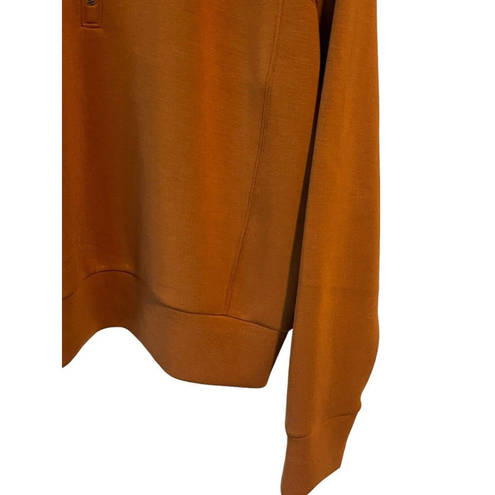 Spanx  Air Essentials Half Zip Sweatshirt Large Butterscotch Color Long Sleeve