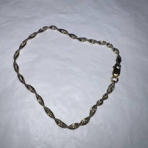 Twisted Vintage IBB 925 Italy  Two Tone Silver Bracelet