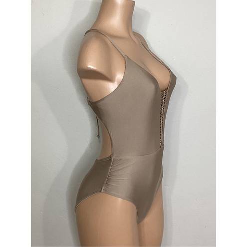 PilyQ New.  sandstone tan one piece. $149