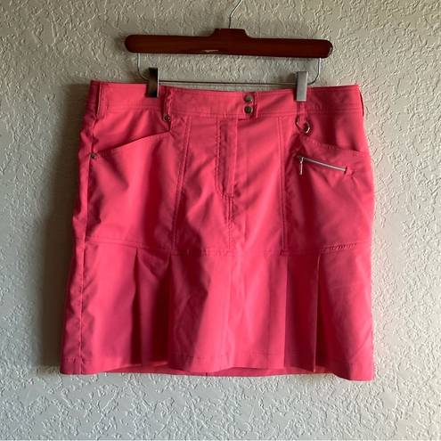 GGBlue Luxe Sport Skorts in Salmon Pink Size 12 Pleated Skirt Golf Pickleball