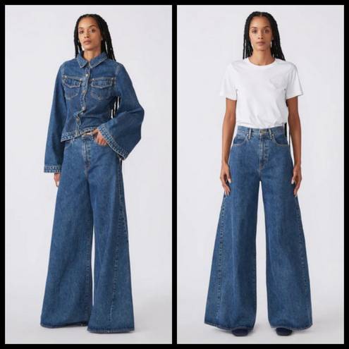 The Range 💕SLVRLAKE X ELLERY Twin Wide-Leg Jeans High Rise Blue Stone River 26 NWT