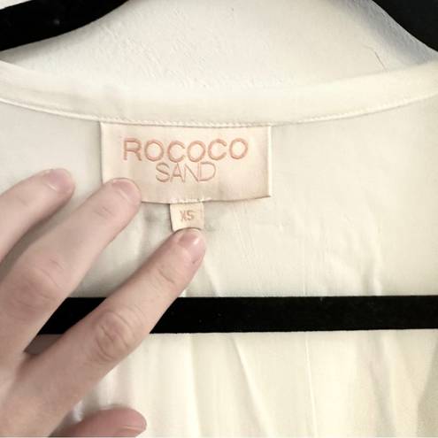 Rococo  Sand White Sequin Star Tiered Maxi Dress
