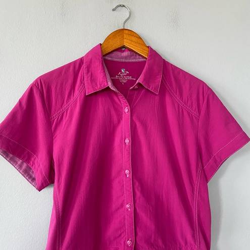 Kuhl  Women’s Short Sleeve Button Front Athletic Shirt in Pink Size Large