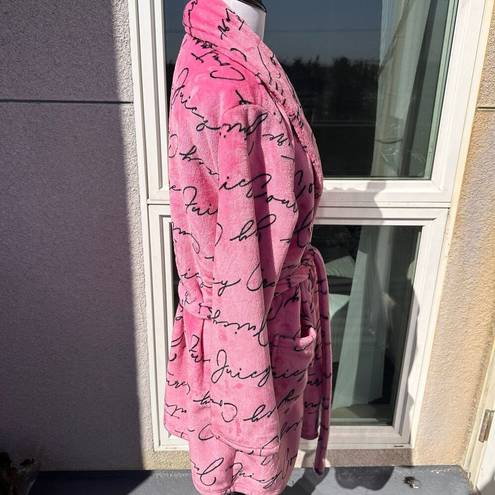 Juicy Couture  pink and black script robe