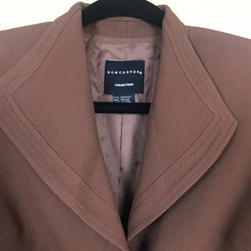 Doncaster  Collection Blazer Womens Size Medium Brown Single Button Closure Lined