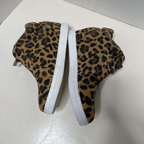 Blondo  Waterproof Leopard Print Hidden Wedge Booties Size 10