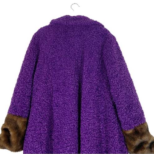 Eloquii  Bouncle Sherpa Teddy Coat Size 18/20 NWT Purple