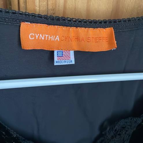 Cynthia Steffe  Black Velour with Lace Top Size XS