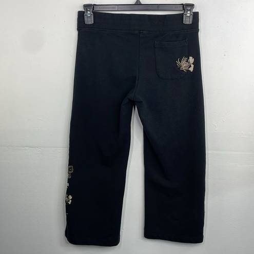 BCBGMAXAZRIA  Y2K Embroidered Capri Sweat Pants size Medium