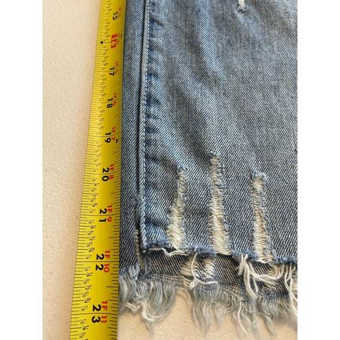 One Teaspoon ONE X  Hooligan Distressed Cropped Denim overalls size 28