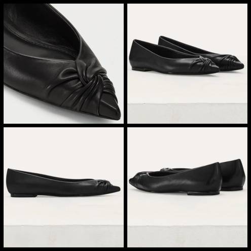 Maje 💕💕 Flat Leather Pumps ~ Black