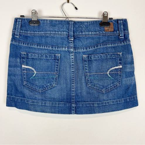 American Eagle Vintage Y2K  Denim Micro Mini Skirt Size 4