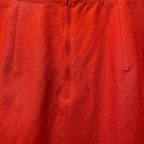 United Colors Of Benetton Vintage  Women’s Red Straight Fitted Pencil Skirt