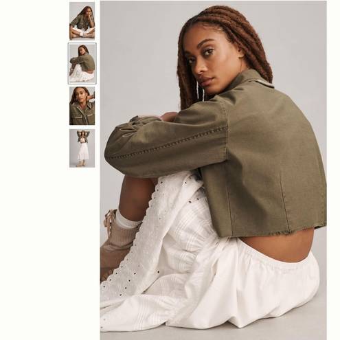 Pilcro  Embroidered Utility Cropped Jacket