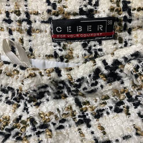 Ceber vintage tweed skirt White