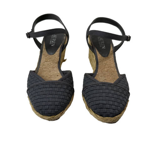 Ralph Lauren Lauren  Capricia Women's Slate Blue Espadrille Wedge Sandals Size 7B