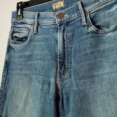 Mother Insider Crop Step Fray Jeans in Shoot To Thrill Denim Size 27