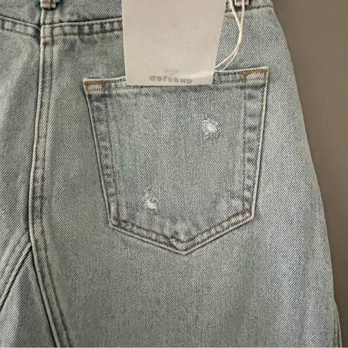 GRLFRND Revolve  BUTTON FLY DENIM SKIRT EVA CAR WASH SIZE 26