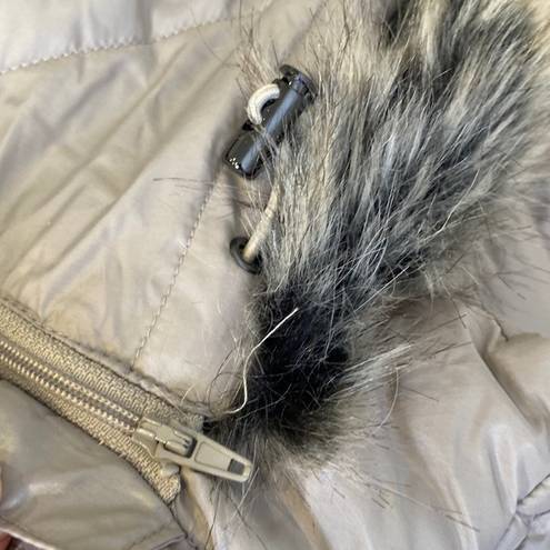 London Fog  Collection Parka Hooded Zipper Snaps Puffer Jacket Down Sz PXL