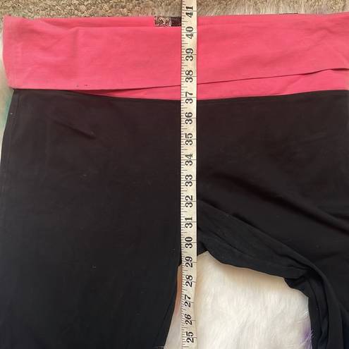 PINK - Victoria's Secret Yoga Fold Over Waistband Flare Yoga Pants