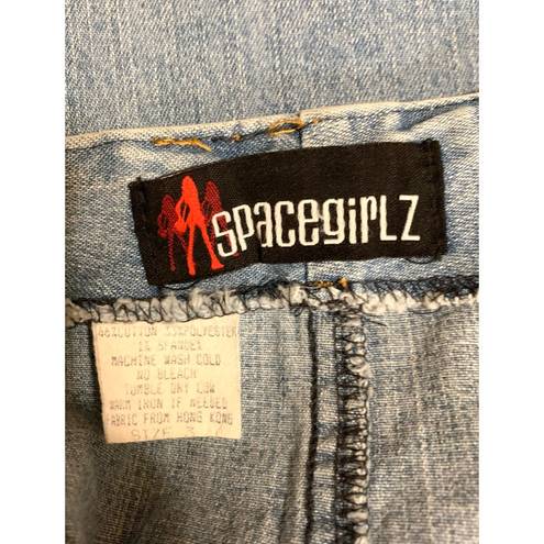 Spacegirlz Vintage Y2K Raw Denim Pencil Skirt Blue Size 2