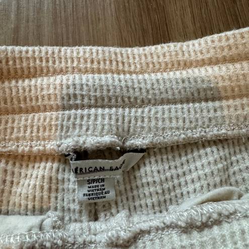 American Eagle Tan Waffle Knit Flare Pants