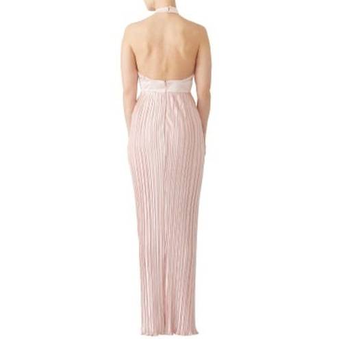 Pink Blush TJD The Jetset Dairies Women's  Pleated Skirt Halter Gown Size L