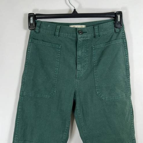 Madewell  The '90s Straight Utility Pant in Canvas Old Spruce Green Size 25