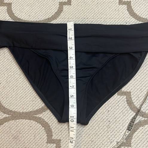 La Blanca  Island Goddess Shirred Band Hipster Bottom - Black, NWOT