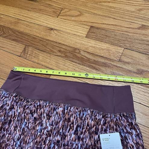 Athleta  NWT Run With It 14 Inch Skort in Patterned Purple Size XL
