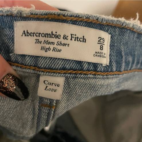 Abercrombie & Fitch  Curve Love High Rise Jean Shorts- Size 8 (29)