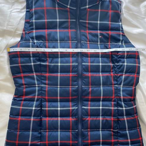 Tommy Hilfiger  gingham blue red lightweight puffer vest