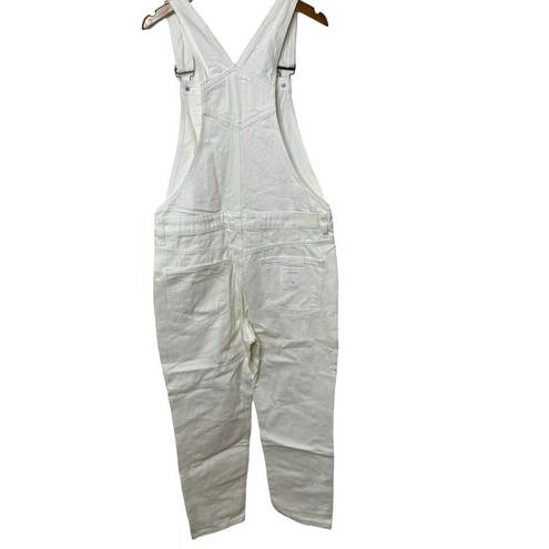 Hidden Jeans NWT  Dylan White Boyfriend Distressed Overalls Womens Medium Cotton