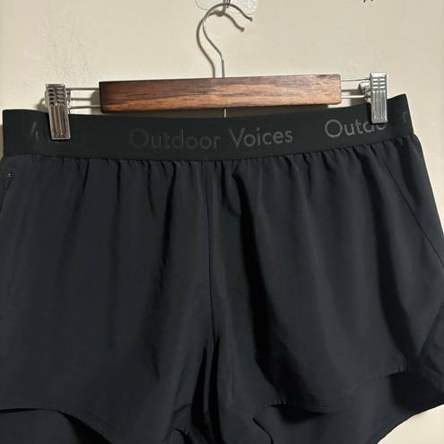 Outdoor Voices  Relay Logo Short 3" Black- Size Large