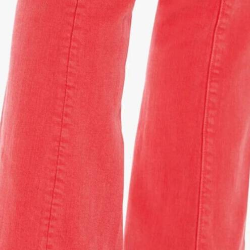 ma*rs NWT Mother Hustler Ankle Fray in  Red High Rise Bootcut Crop Jeans 25