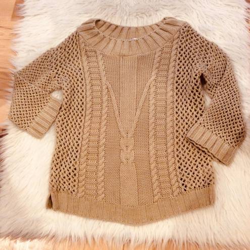 Alya Sweater Francescas Tan Pullover New  Womens Small